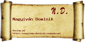 Nagyiván Dominik névjegykártya
