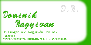 dominik nagyivan business card